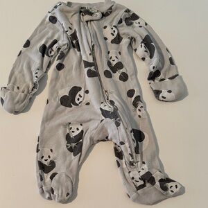 Little Planet Panda Print Kids Footie newborn